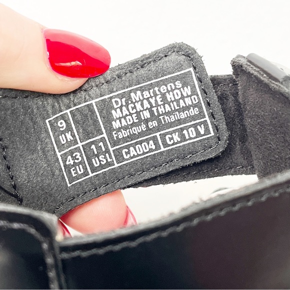 NEW Dr Martens Mackaye Hardware Leather Strap Sandals Black - Picture 8 of 12